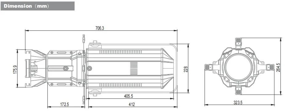 Spot-Full Color LED Profile Theatre Stage Dance Effect LED Profile 91X3w RGB+Lime LEDs