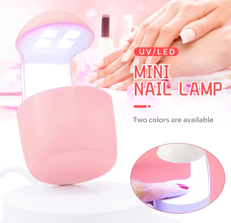 Private Label Fluorescent Nail Polish 405nm 8W UV Curing Lamp Portable LED Nail Light